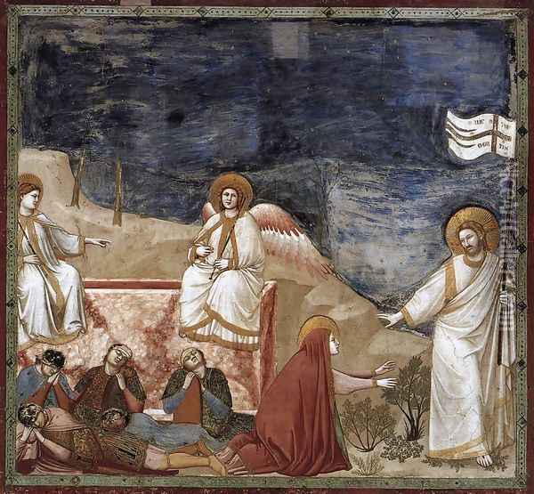 No. 37 Scenes from the Life of Christ- 21. Resurrection (Noli me tangere) 1304-06 Oil Painting - Giotto Di Bondone