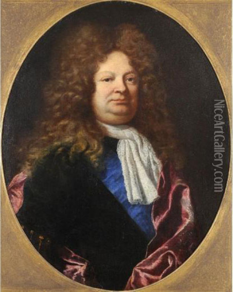 Portrait Of A Gentleman Oil Painting - Joseph Vivien