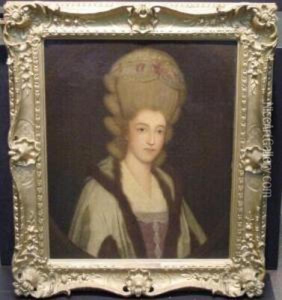 Portrait Of Lady Grantham Oil Painting - Dupont Gainsborough