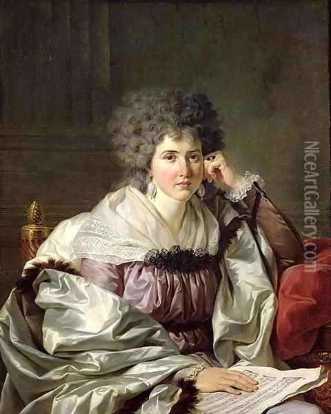 Madame Nicaise Perrin nee Catherine Deleuze Oil Painting - Johann Erhard Gruber
