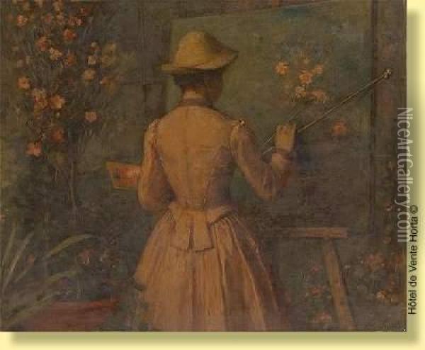 Le Peintre A Son Chevalet Oil Painting - Eugene Smits