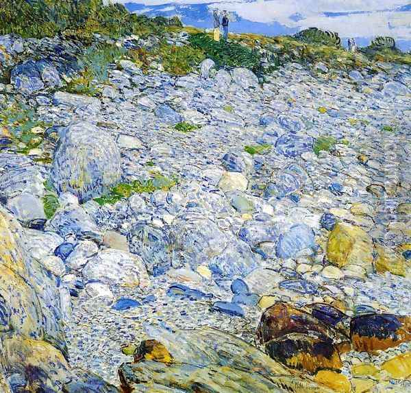 Rocky Beach, Appledore Oil Painting - Childe Hassam