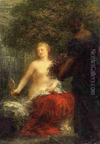 Woman at Her Toillette Oil Painting - Ignace Henri Jean Fantin-Latour