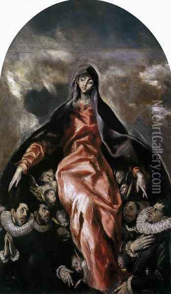The Madonna of Charity 1603-05 Oil Painting - El Greco (Domenikos Theotokopoulos)