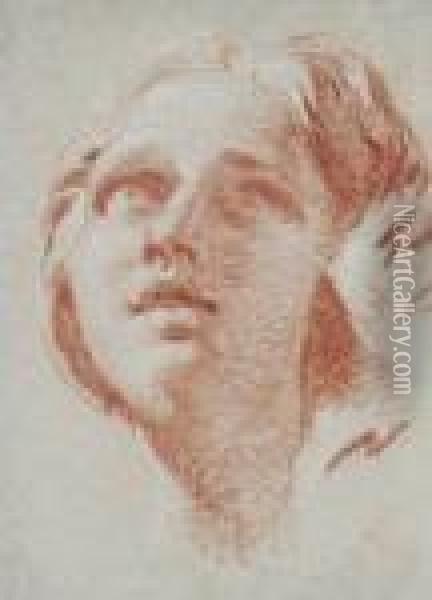 The Head Of A Woman Oil Painting - Giovanni Battista Tiepolo