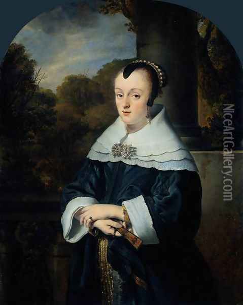 Maria Rey, Wife of Roelof Meulenaer Oil Painting - Ferdinand Bol