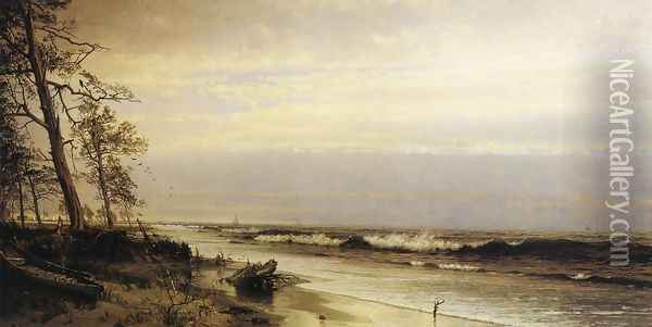 Atlantic City Shoreline Oil Painting - William Trost Richards
