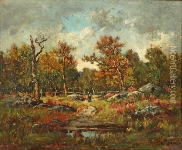 En Foret De Fontainebleau Oil Painting - Camille Magnus