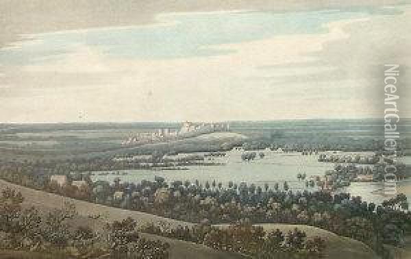 View Of Windsor Castle From Cooperhill Oil Painting - Joseph Constantine Stadler