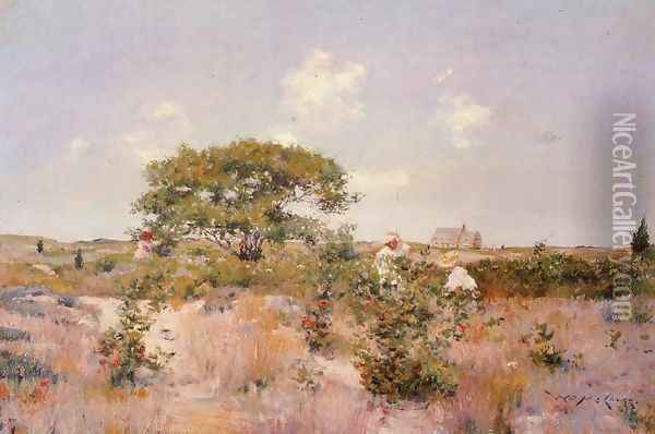 Shinnecock Landscape Oil Painting - William Merritt Chase