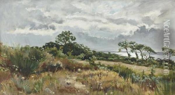 Landschaft Am Meer. Oil Painting - Pierre-Emmanuel Damoye