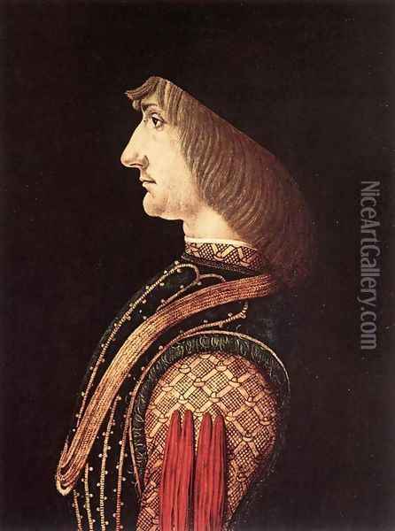 Portrait of a Man c. 1500 Oil Painting - Ambrogio de Predis