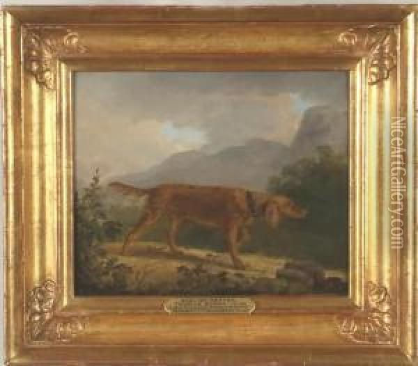 Titled, setter In A Landscape Oil Painting - Thomas Birch