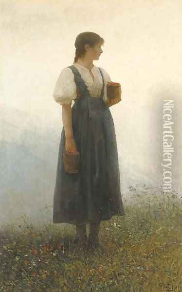 Far Away Thoughts Oil Painting - Gustave Adolf Jundt