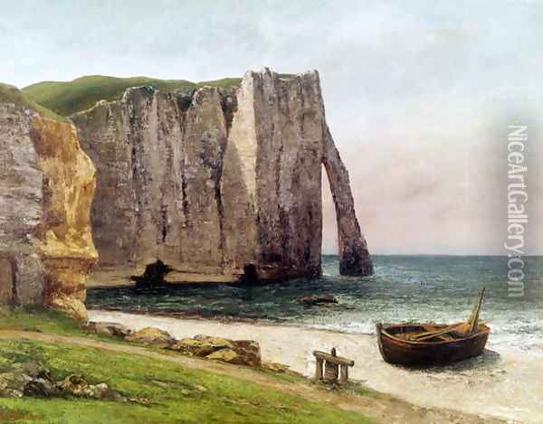 The Cliffs at Etretat, 1869 Oil Painting - Gustave Courbet