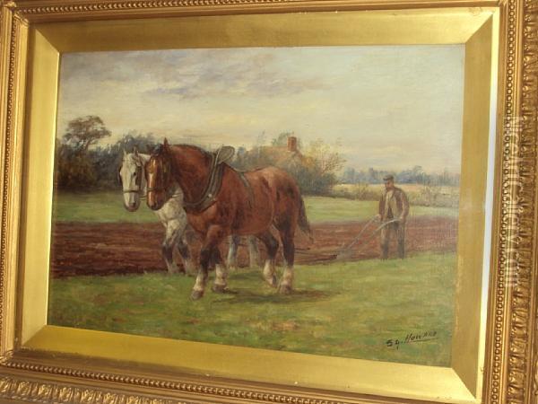 The Plough Team Oil Painting - Squire Howard