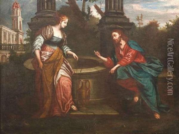 Christ And The Samaritarian Woman Oil Painting - Paolo Veronese (Caliari)