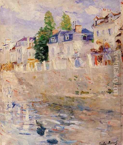 The Quay at Bougival 1883 Oil Painting - Berthe Morisot
