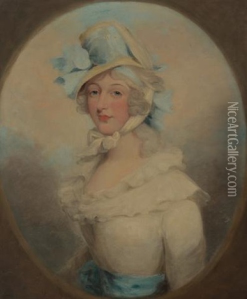 Portrait Of A Lady Said To Be Lady Clanwilliam Oil Painting - John Downman