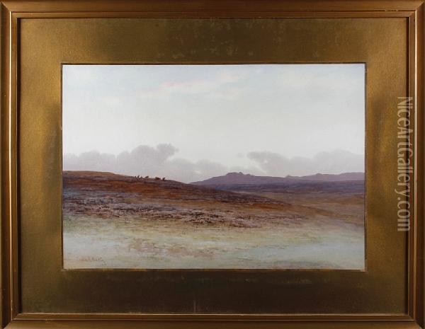 Dartmoor Landscape Oil Painting - Charles Edward Ii Brittan