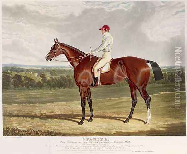 Spaniel the Winner of the Derby Stakes at Epsom Oil Painting - John Frederick Herring Snr