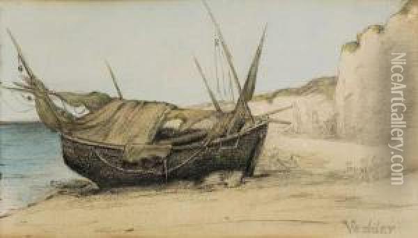 The Beached Boat Oil Painting - Elihu Vedder