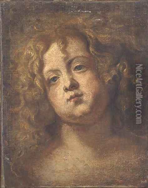 The head of a youth Oil Painting - Jan Cossiers