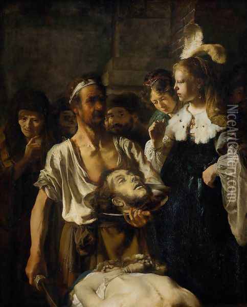 The Beheading of St. John the Baptist c. 1640 Oil Painting - Carel Fabritius