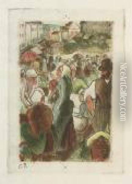 Marche De Gisors Oil Painting - Camille Pissarro