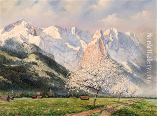 Fruhling Bei Garmisch Oil Painting - Walter Thamm