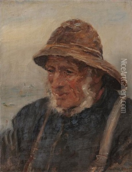 The Fisherman Oil Painting - William Marshall Brown