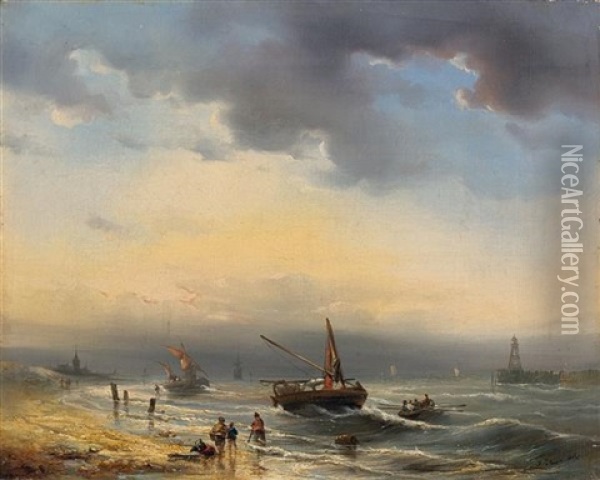 Marine Oil Painting - Francois-Etienne Musin
