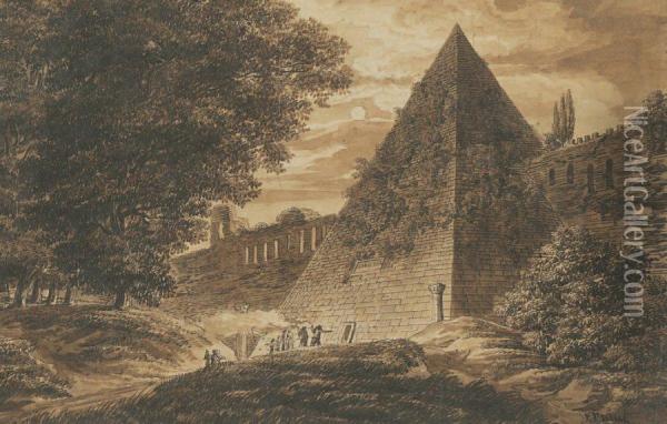 Pyramide De Caius Oil Painting - Jean-Baptiste, Jean Frenet