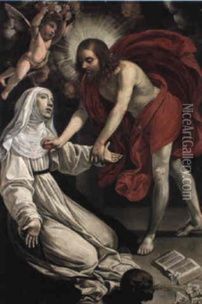 Estasi Di Santa Caterina Da Siena Oil Painting - Domenico Manetti