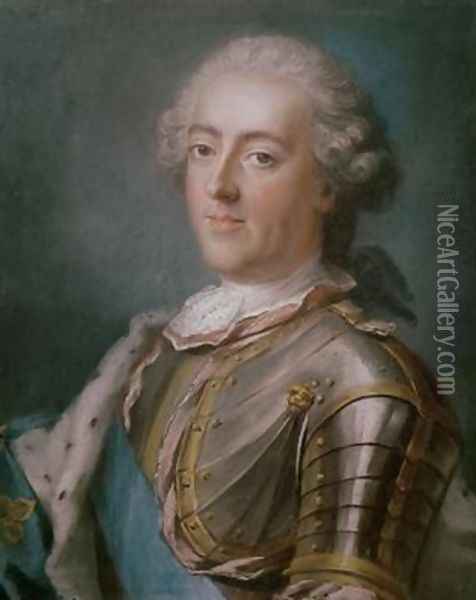 Portrait of Louis XV 1710-74 King of France Oil Painting - Gustav Lundberg