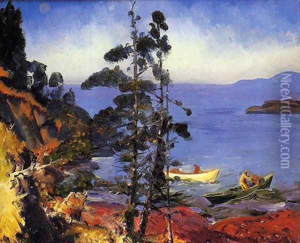 Evening Blue Oil Painting - George Wesley Bellows