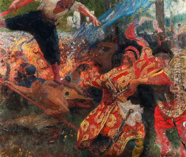 Hopak Oil Painting - Ilya Efimovich Efimovich Repin