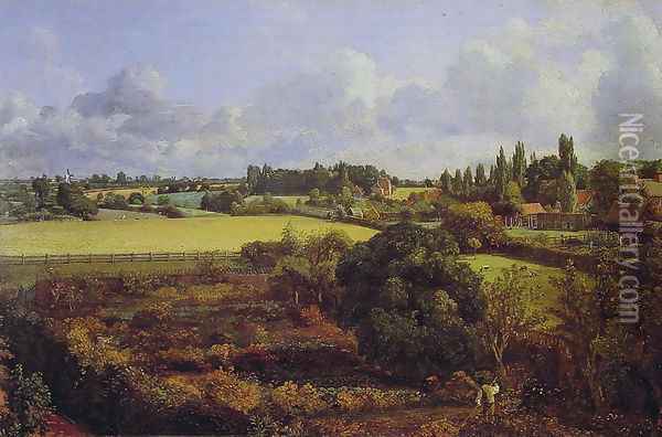 Golding Constable's Kitchen Garden Oil Painting - John Constable