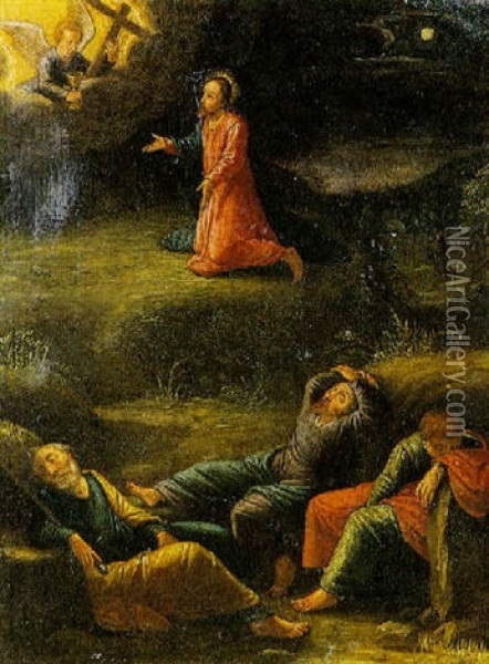 Gesu Nell'orto Del Getsemani Oil Painting - Francesco Romulo Cincinnato