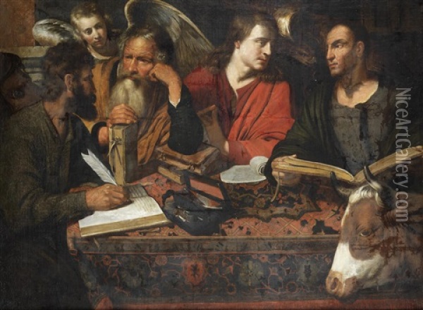 The Four Evangelists Oil Painting - Artus Wolfaerts