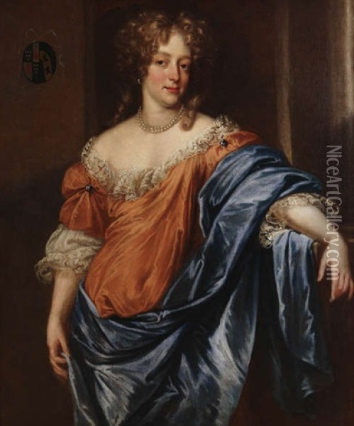 Portrait D'une Dame Noble Oil Painting - Pierre Mignard the Elder