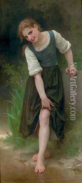 Le Gué (The Ford) Oil Painting - William-Adolphe Bouguereau