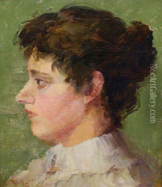 Portrait Of A Lady Oil Painting - Tom Roberts