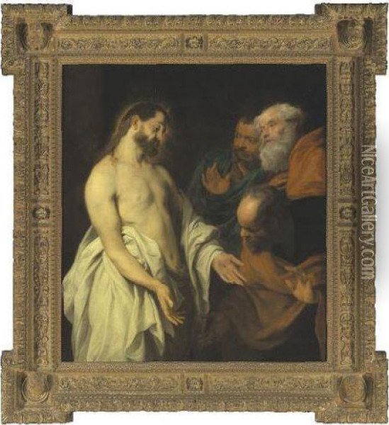 Incredulity Of St Thomas Oil Painting - Sir Anthony Van Dyck