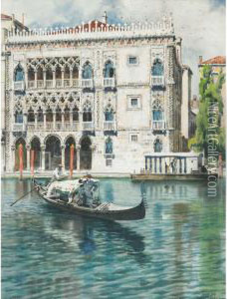 Gondalier At Venice, Ca D