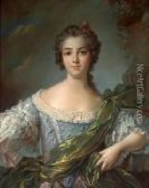 A Portrait Of Victoire De France Atfontevrault Oil Painting - Jean-Marc Nattier