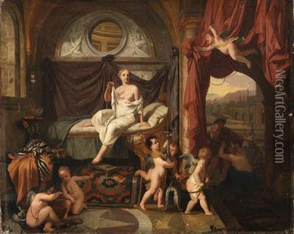Mercury, Herse And Aglauros Oil Painting - Gerard de Lairesse