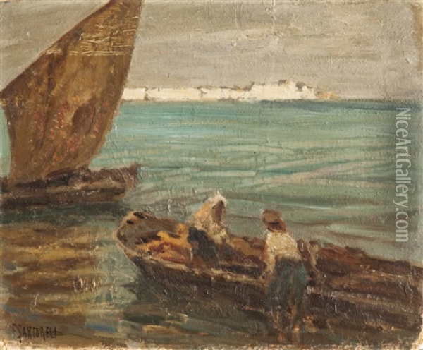 Barche Nella Laguna Oil Painting - Francesco Sartorelli