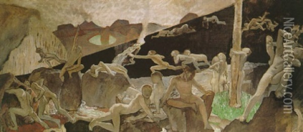 Mythological Scene Oil Painting - Thomas Edwin Mostyn