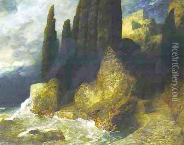 The Isle of the Dead Oil Painting - Ferdinand Keller
